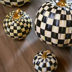 Pumpkins|The Halloween Shop|MacKenzie-Childs Courtly Check Pumpkin - Small