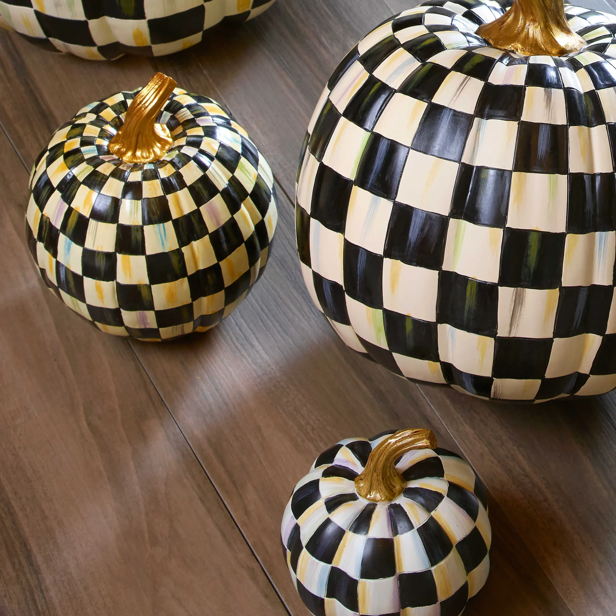 Pumpkins|The Halloween Shop|MacKenzie-Childs Courtly Check Pumpkin - Small