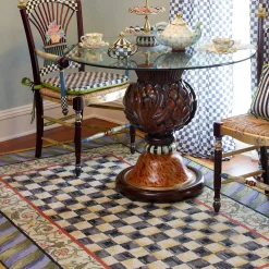 Rugs|MacKenzie-Childs Courtly Check Purple  Green 5' x 8' Rug