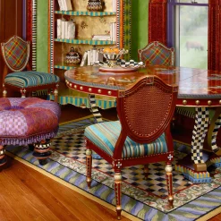 Rugs|MacKenzie-Childs Courtly Check Purple  Green 5' x 8' Rug