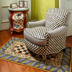 Rugs|MacKenzie-Childs Courtly Check Purple  Green 3' x 5' Rug