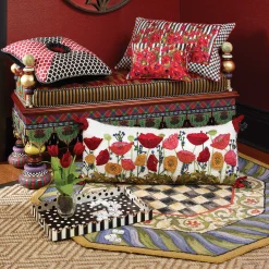 Rugs|MacKenzie-Childs Courtly Check Purple  Green 5' Octagon Rug