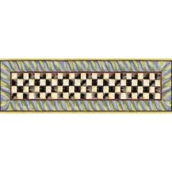 Rugs|MacKenzie-Childs Courtly Check Purple  Green 2'6 x 8' Washable Runner