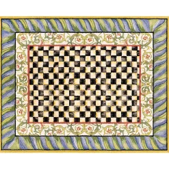 Rugs|MacKenzie-Childs Courtly Check Purple  Green 8' x 10' Washable Rug