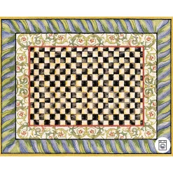 Rugs|MacKenzie-Childs Courtly Check Purple  Green 8' x 10' Washable Rug