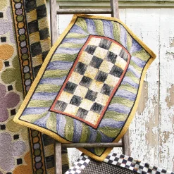 Rugs|MacKenzie-Childs Courtly Check Purple Green 2' x 3' Rug