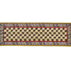 Rugs|MacKenzie-Childs Courtly Check Purple  Green 2'6 x 8' Runner