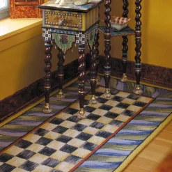 Rugs|MacKenzie-Childs Courtly Check Purple  Green 2'6 x 8' Runner