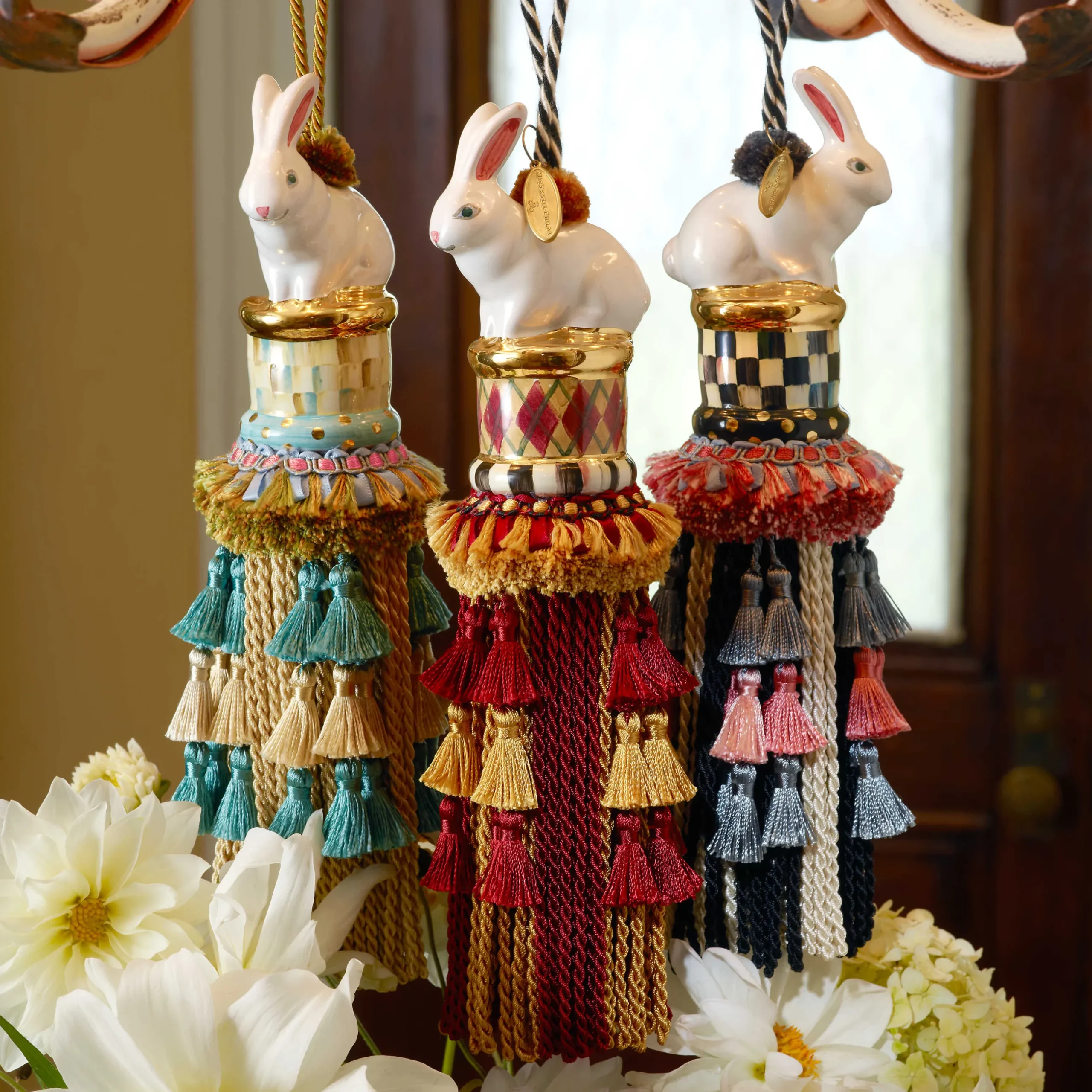 Easter|Spring|MacKenzie-Childs Courtly Check Rabbit Tassel