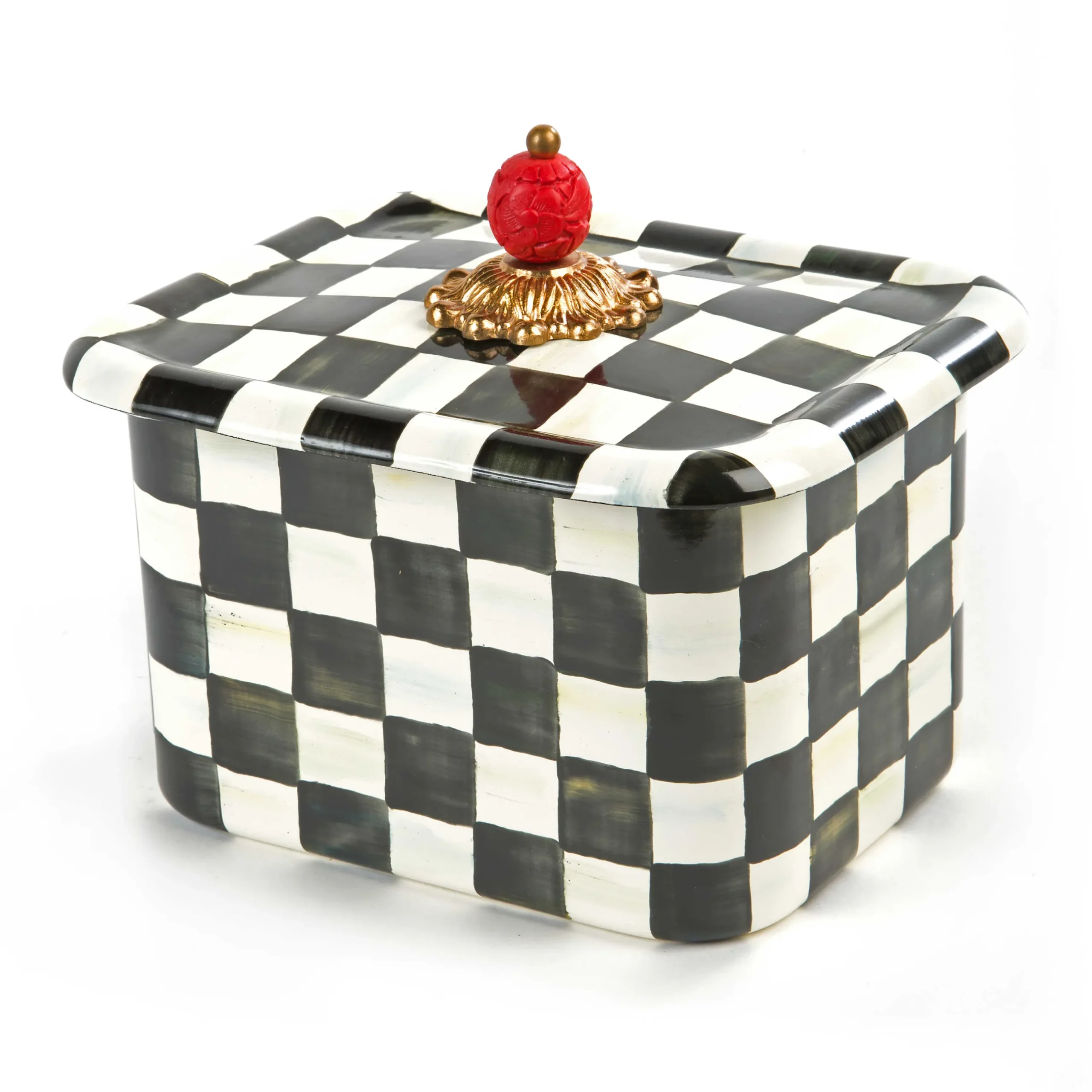 Kitchen Storage & Organization|MacKenzie-Childs Courtly Check Recipe Box