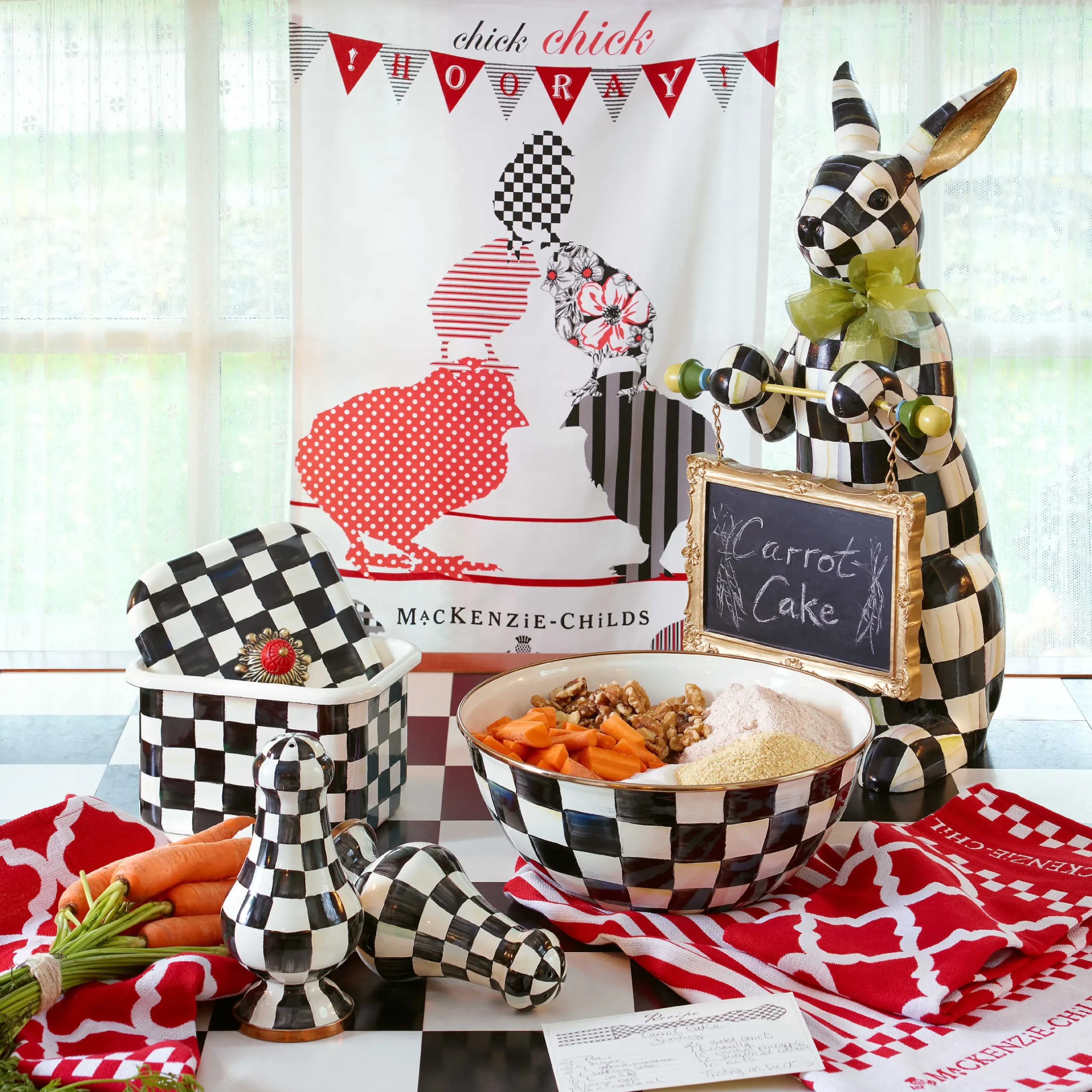 Kitchen Storage & Organization|MacKenzie-Childs Courtly Check Recipe Box