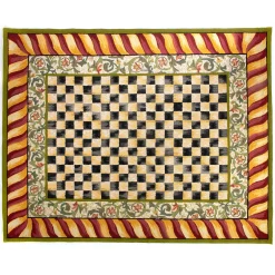 Rugs|MacKenzie-Childs Courtly Check Red  Gold 8' x 10' Rug