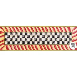 Rugs|MacKenzie-Childs Courtly Check Red  Gold 2'6 x 8' Washable Runner