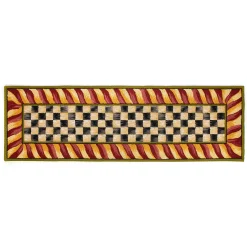 Rugs|MacKenzie-Childs Courtly Check Red  Gold 2'6 x 8' Runner