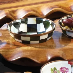 Serveware|MacKenzie-Childs Courtly Check Relish Dish
