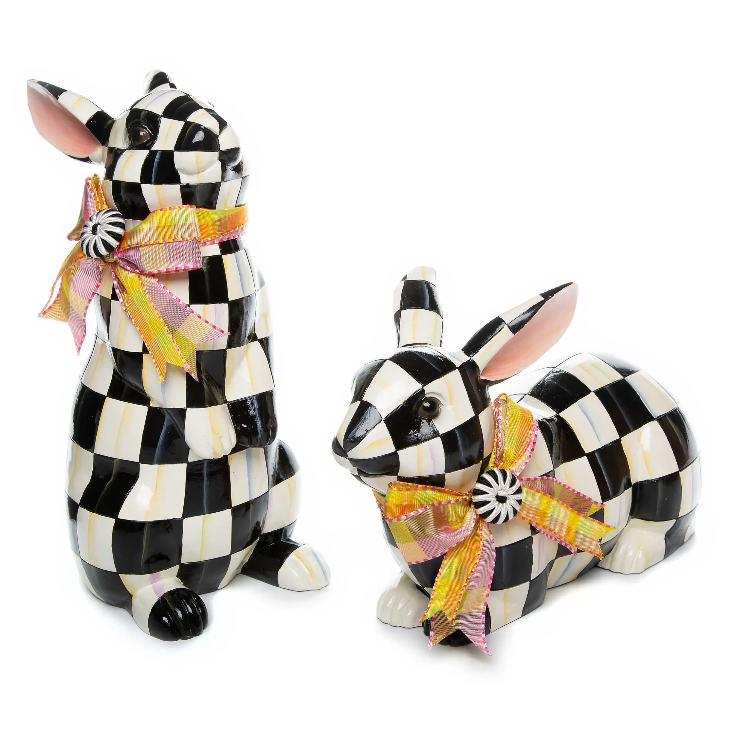 Room Accents|MacKenzie-Childs Courtly Check Resting Bunny
