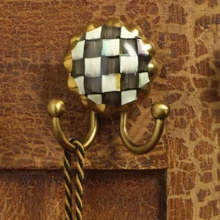 Finishing Touches|Room Accents|MacKenzie-Childs Courtly Check Round Hook
