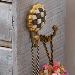 Finishing Touches|Room Accents|MacKenzie-Childs Courtly Check Round Hook
