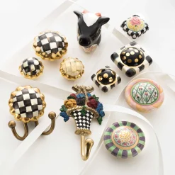Finishing Touches|Room Accents|MacKenzie-Childs Courtly Check Round Hook