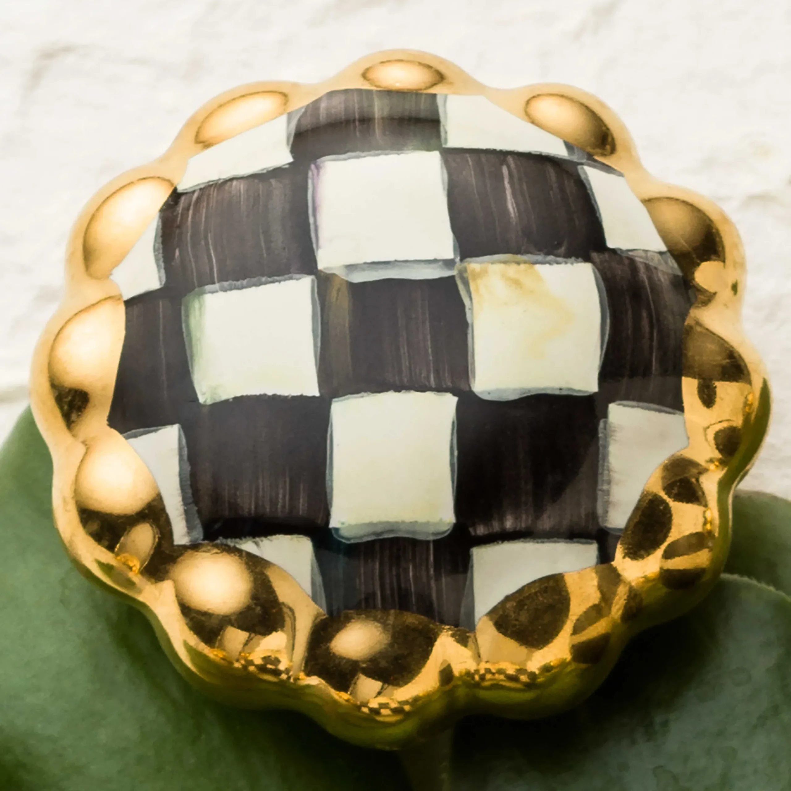 Finishing Touches|Room Accents|MacKenzie-Childs Courtly Check Round Knob