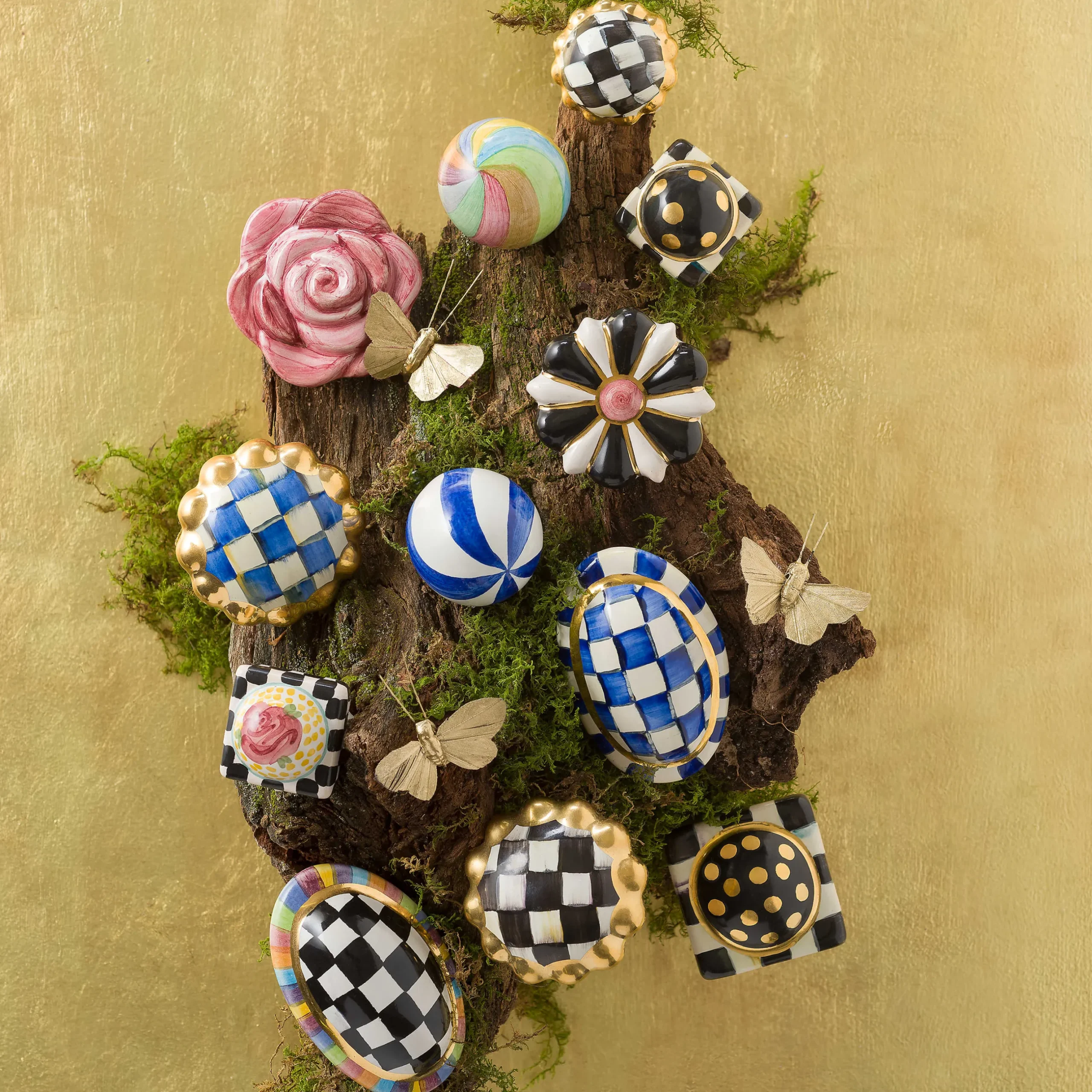 Finishing Touches|Room Accents|MacKenzie-Childs Courtly Check Round Knob