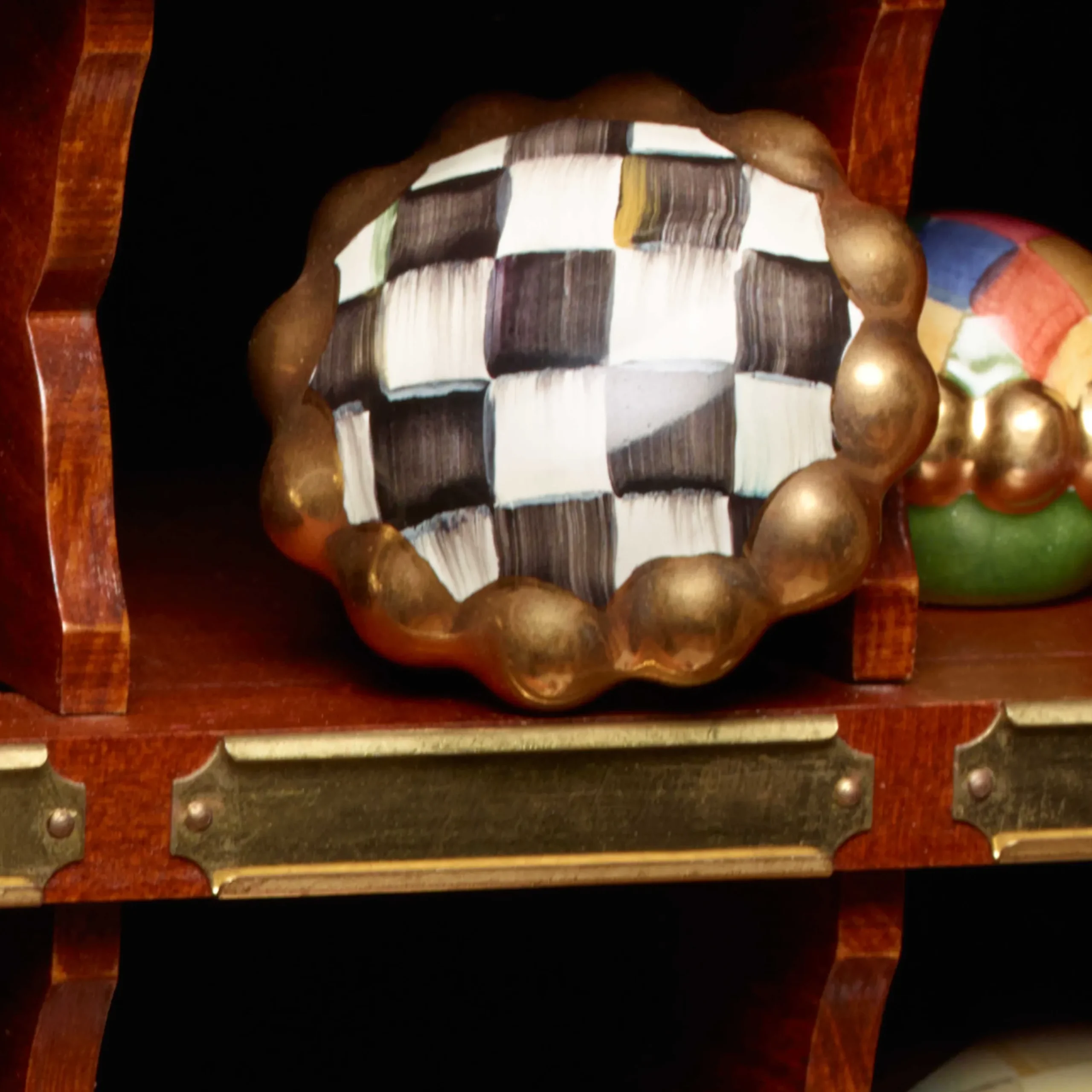 Finishing Touches|Room Accents|MacKenzie-Childs Courtly Check Round Knob