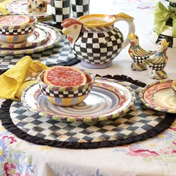 Table Accessories|Kitchen & Table Linens|MacKenzie-Childs Courtly Check Round Placemat