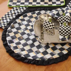 Table Accessories|Kitchen & Table Linens|MacKenzie-Childs Courtly Check Round Placemat