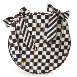 Pillows, Throws, & Cushions|MacKenzie-Childs Courtly Check Round Stool Cushion