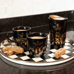 The Coffee Shop|Fall Entertaining|MacKenzie-Childs Courtly Check Round Tray