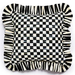 Pillows, Throws, & Cushions|MacKenzie-Childs Courtly Check Ruffle Throw Pillow