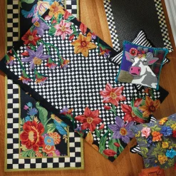 Pillows, Throws, & Cushions|MacKenzie-Childs Courtly Check Ruffled Square Throw Pillow