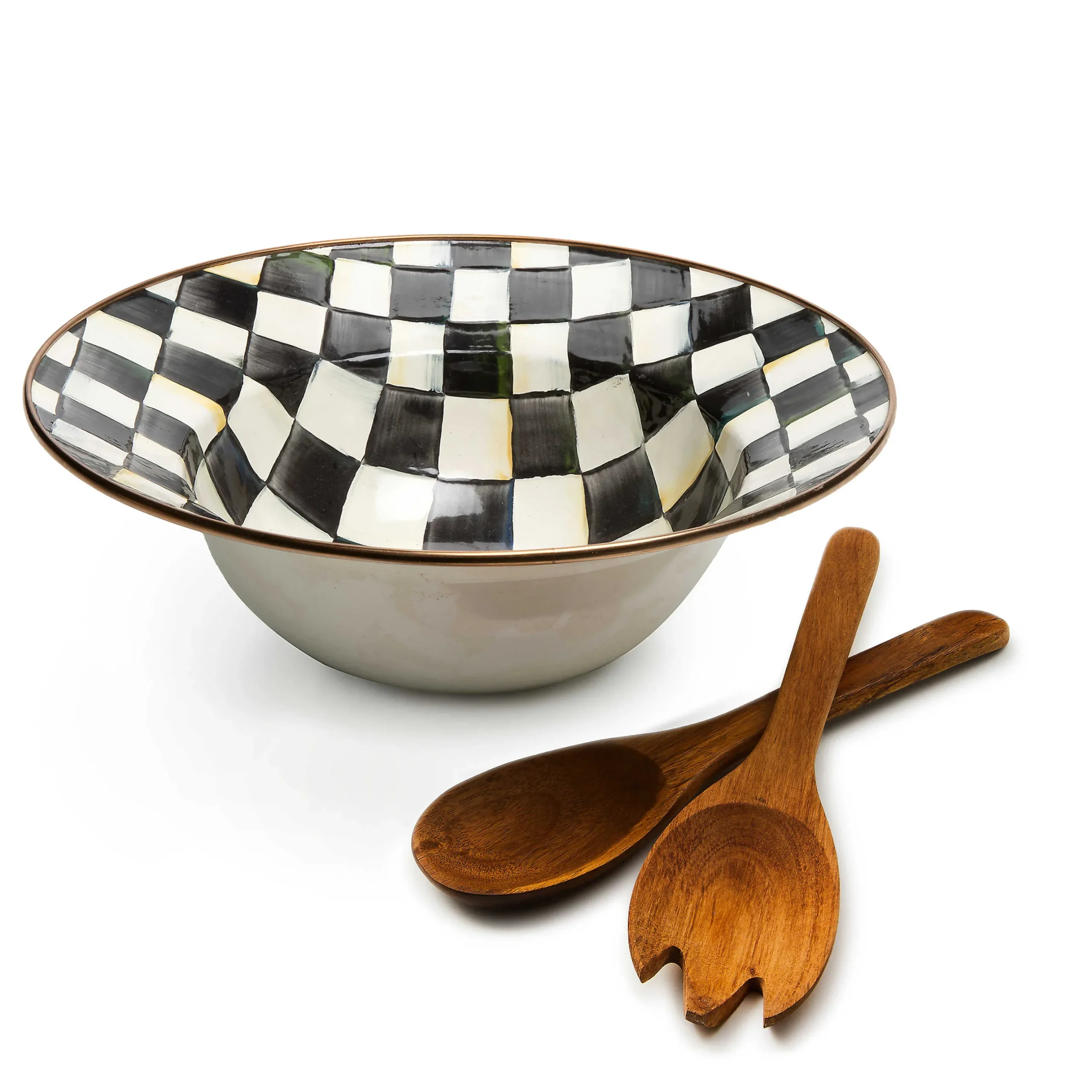Kitchen Utensils & Tools|Serveware|MacKenzie-Childs Courtly Check Salad Serving Set