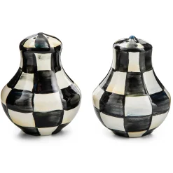 Fall Entertaining|Table Accessories|MacKenzie-Childs Courtly Check Salt Pepper Shakers