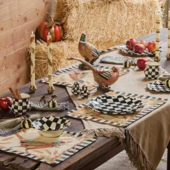 Fall Entertaining|Table Accessories|MacKenzie-Childs Courtly Check Salt  Pepper Shakers