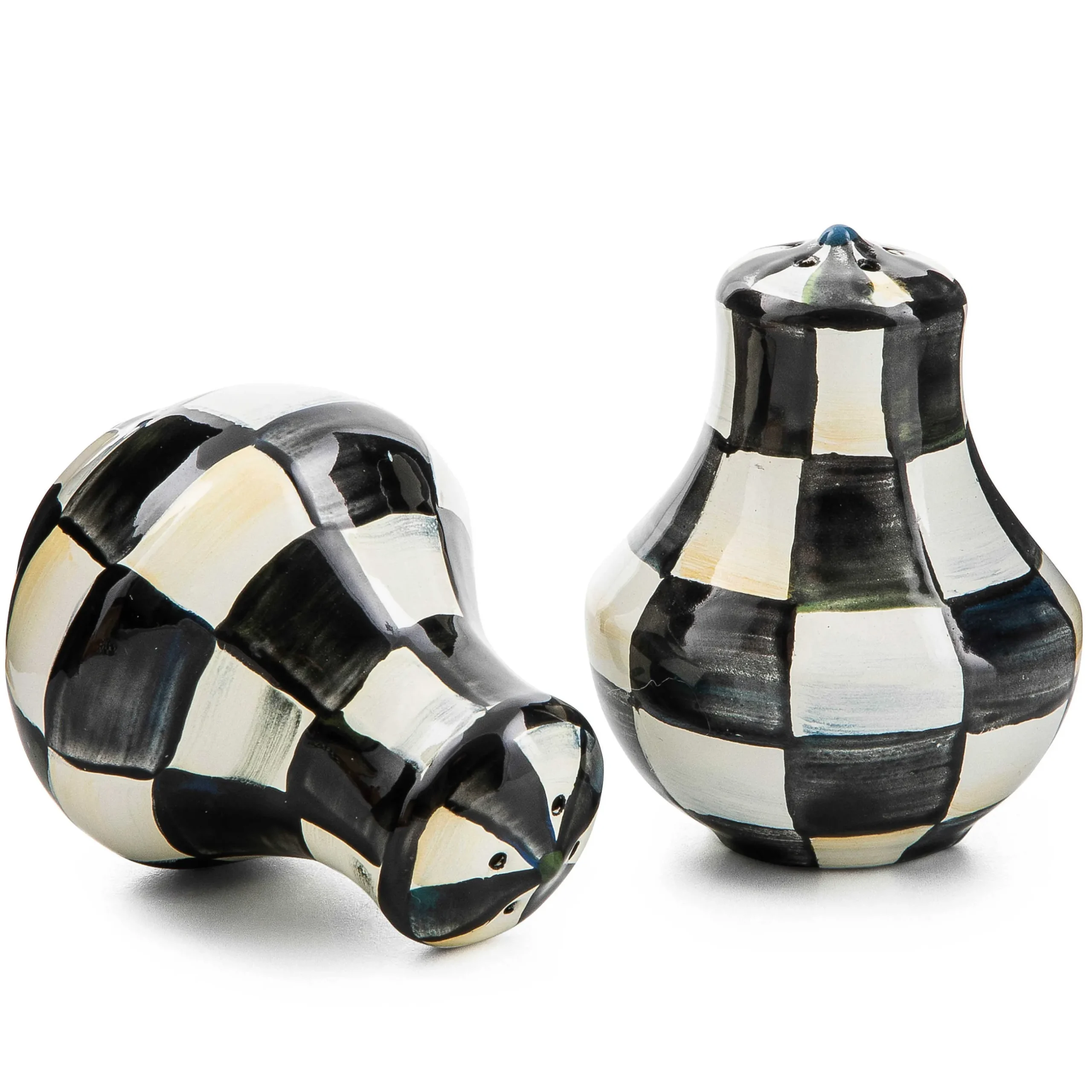 Fall Entertaining|Table Accessories|MacKenzie-Childs Courtly Check Salt Pepper Shakers