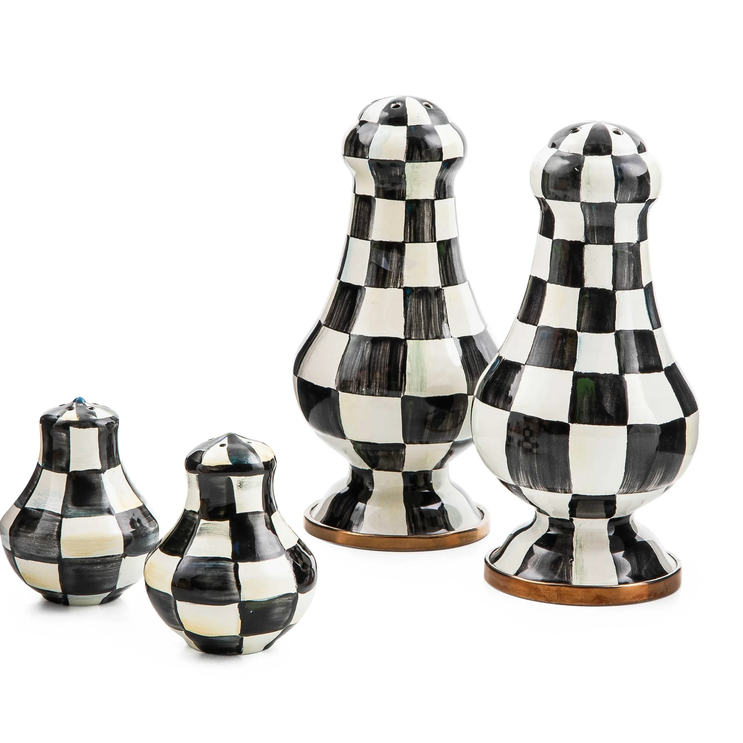 Fall Entertaining|Table Accessories|MacKenzie-Childs Courtly Check Salt Pepper Shakers