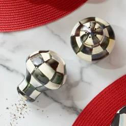 Fall Entertaining|Table Accessories|MacKenzie-Childs Courtly Check Salt Pepper Shakers