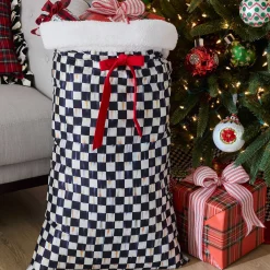 Finishing Touches|Room Accents|MacKenzie-Childs Courtly Check Santa Bag