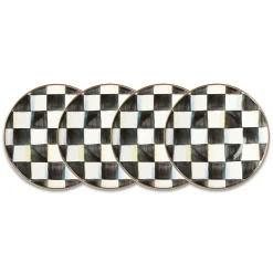 Kitchen & Dining Sets|The Coffee Shop|MacKenzie-Childs Courtly Check Saucers, Set of 4