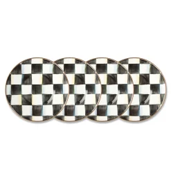 Kitchen & Dining Sets|The Coffee Shop|MacKenzie-Childs Courtly Check Saucers, Set of 4