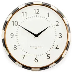 Room Accents|MacKenzie-Childs Courtly Check School Wall Clock