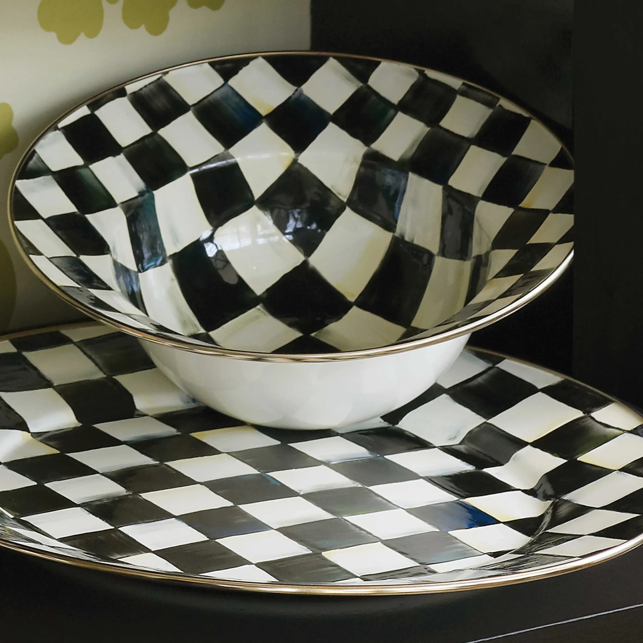 Fall Entertaining|Serveware|MacKenzie-Childs Courtly Check Serving Bowl