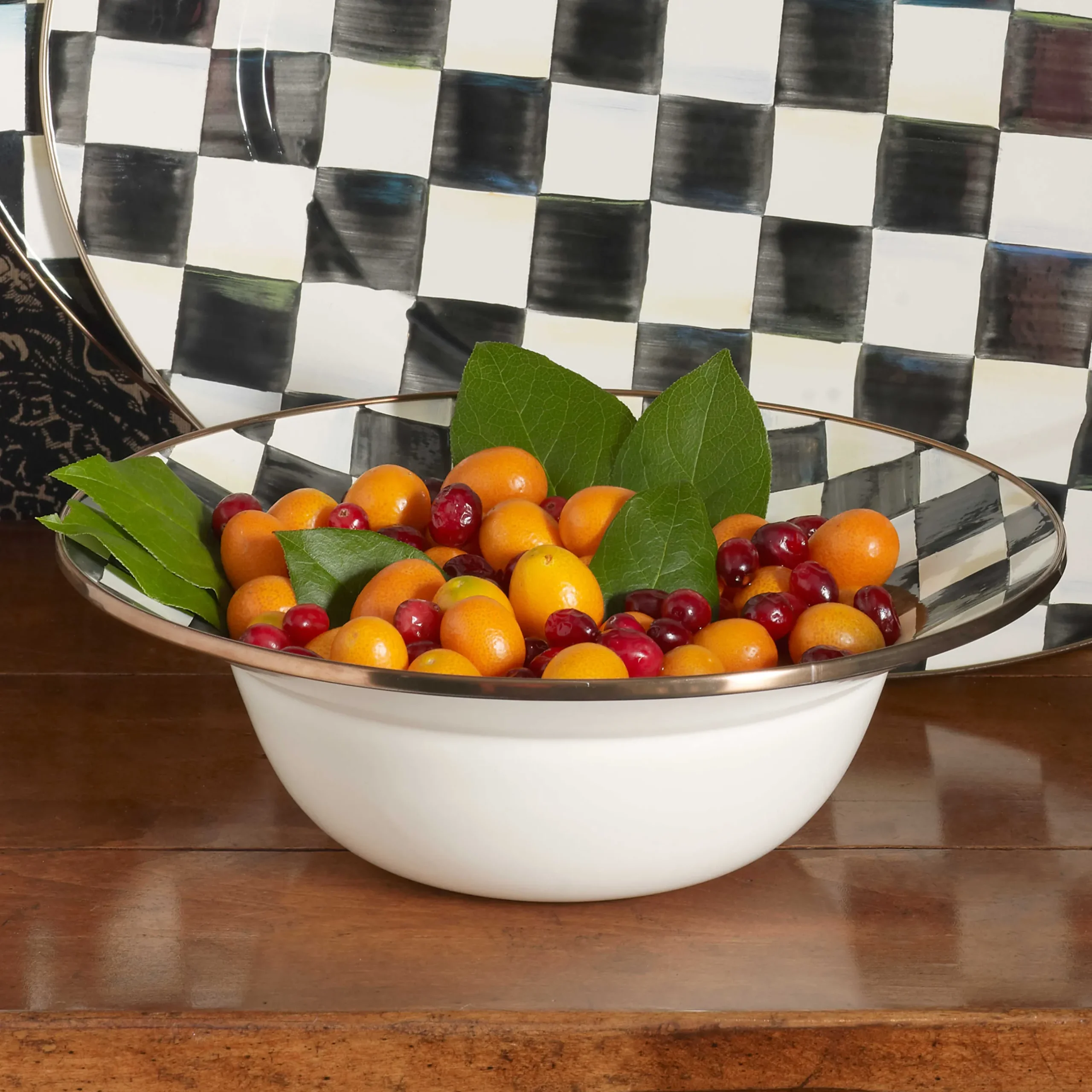 Fall Entertaining|Serveware|MacKenzie-Childs Courtly Check Serving Bowl
