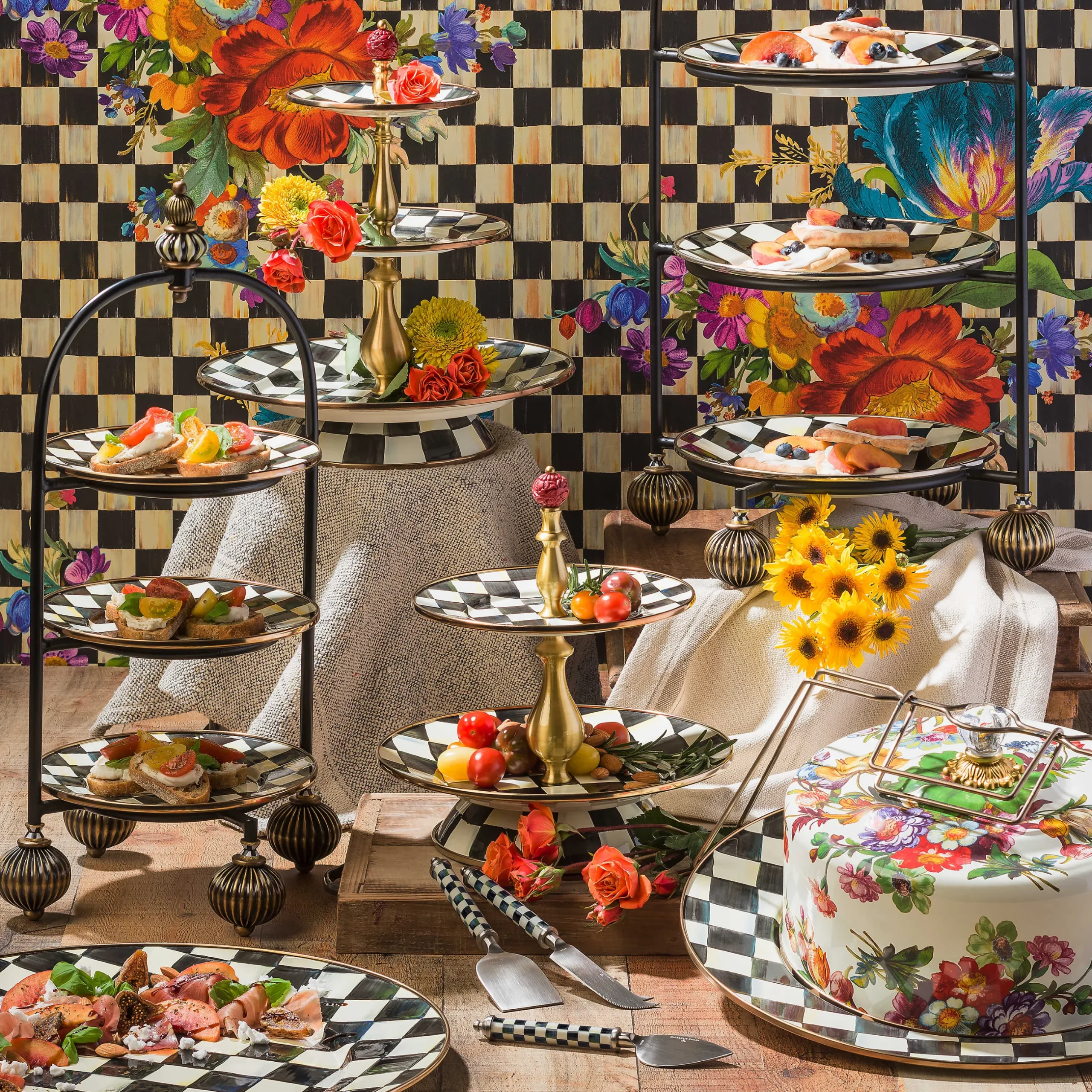 Bar Entertaining|Serveware|MacKenzie-Childs Courtly Check Serving Platter