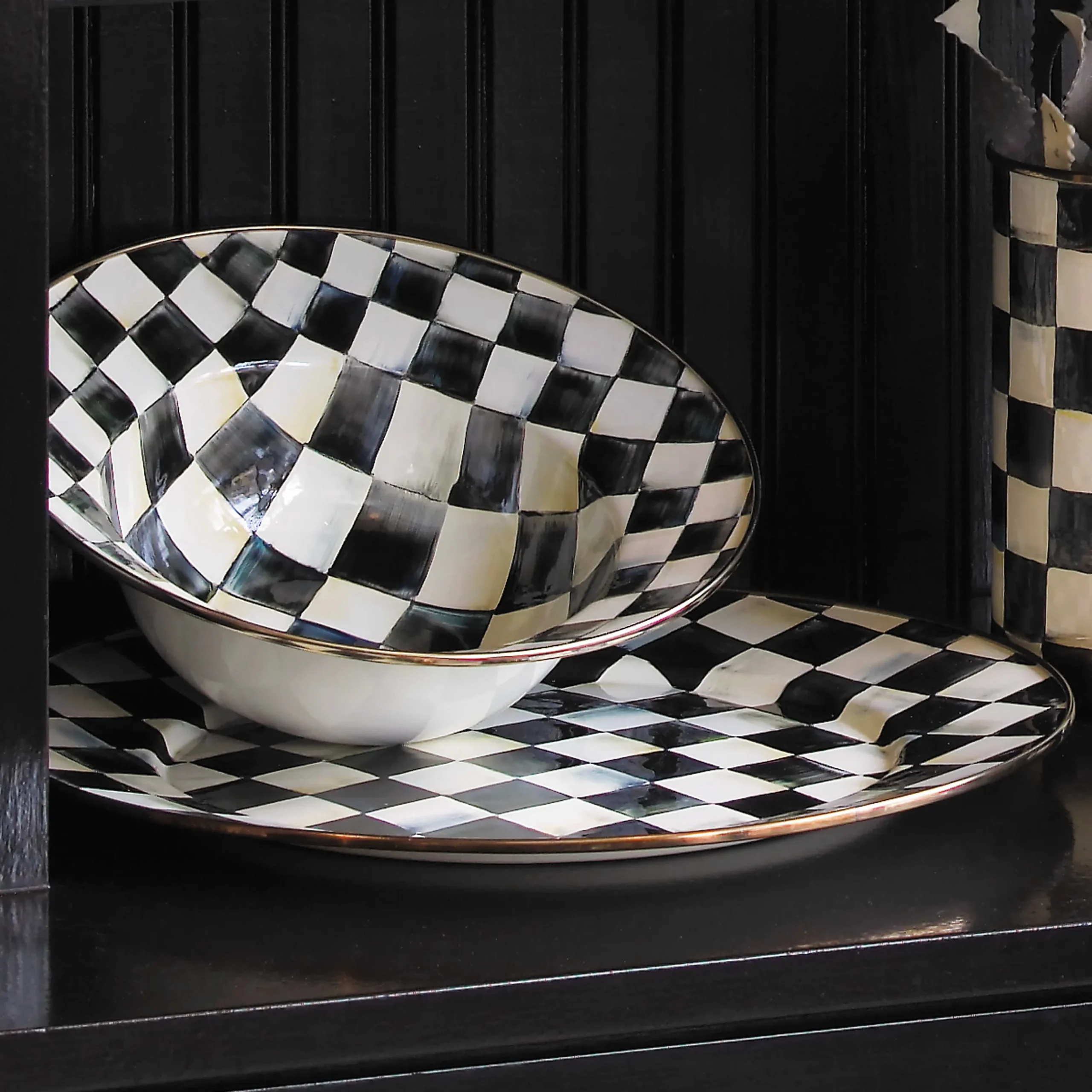 Bar Entertaining|Serveware|MacKenzie-Childs Courtly Check Serving Platter