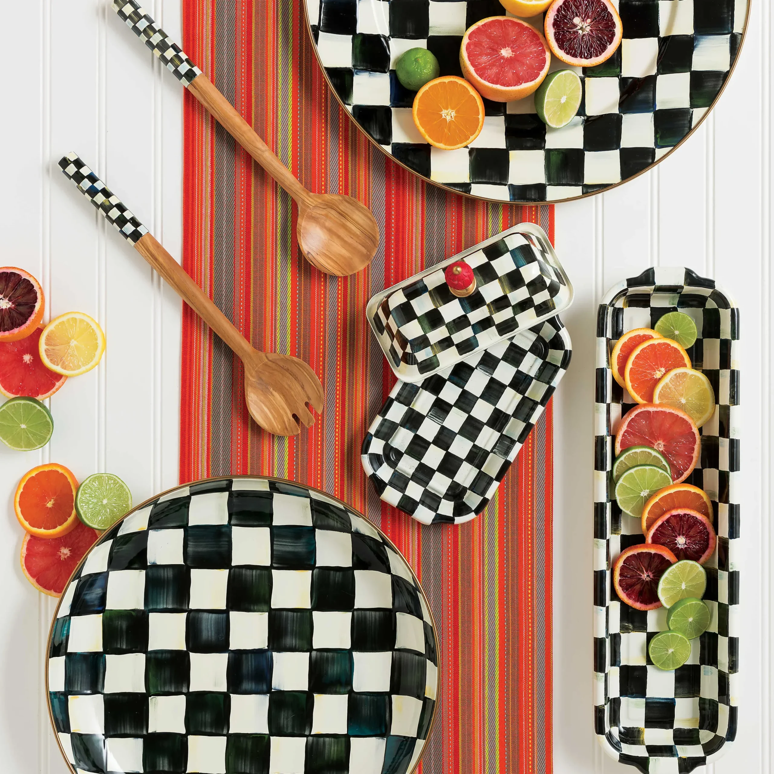 Bar Entertaining|Serveware|MacKenzie-Childs Courtly Check Serving Platter