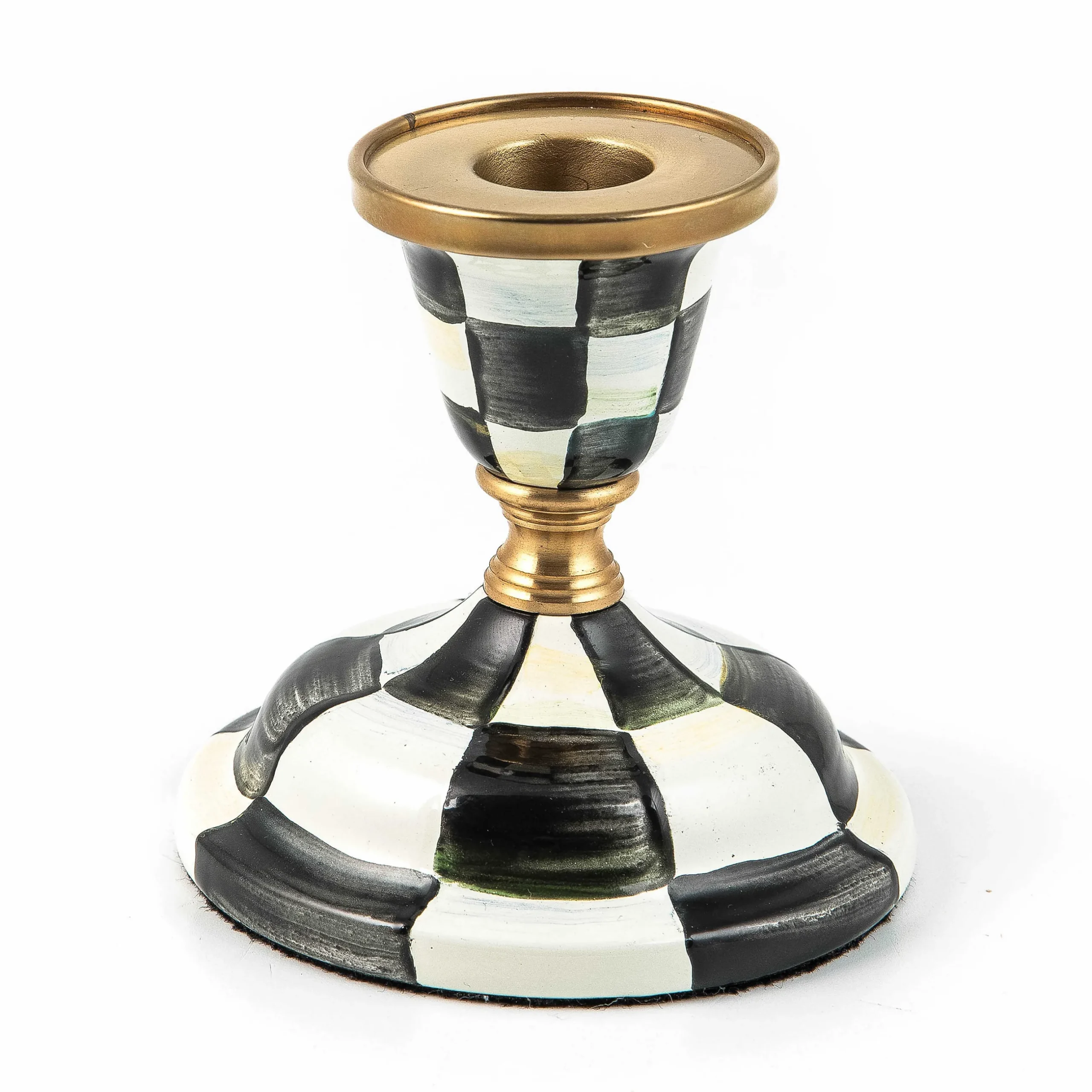 Candles & Fragrances|MacKenzie-Childs Courtly Check Short Candlestick