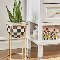 Outdoor|MacKenzie-Childs Courtly Check Short Plant Stand