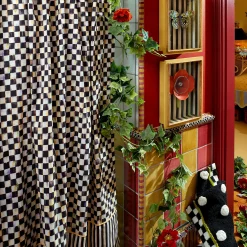Bath & Bath Accessories|MacKenzie-Childs Courtly Check Shower Curtain